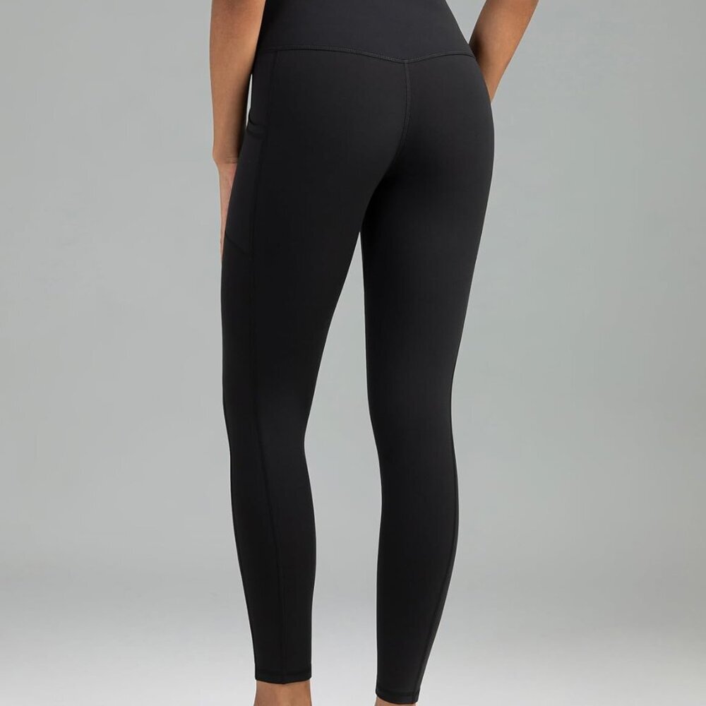 Women's High Waisted Yoga Pants 7/8 Length Leggings with Pockets - Picture 2 of 8